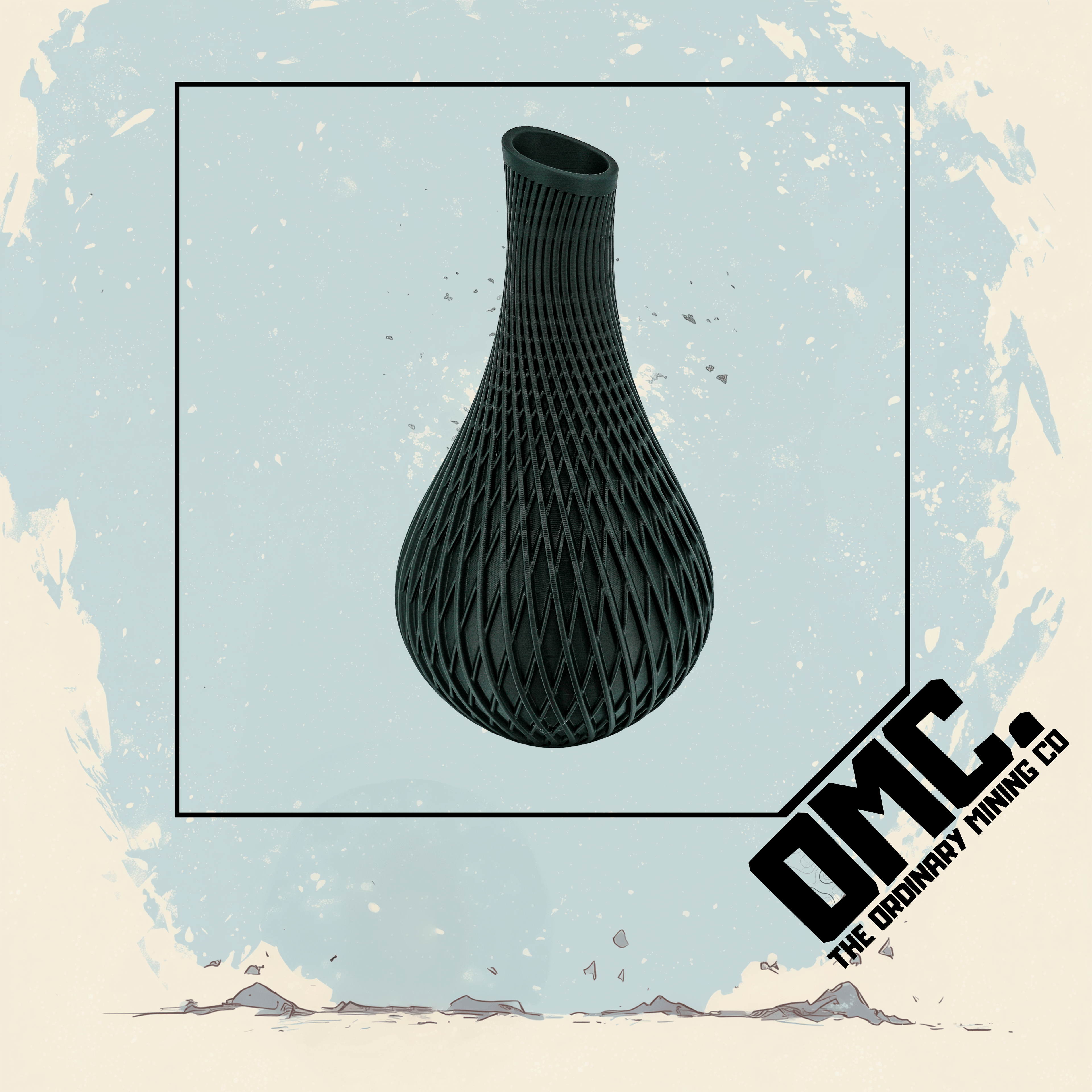 Dark Iron Vase - 27cm